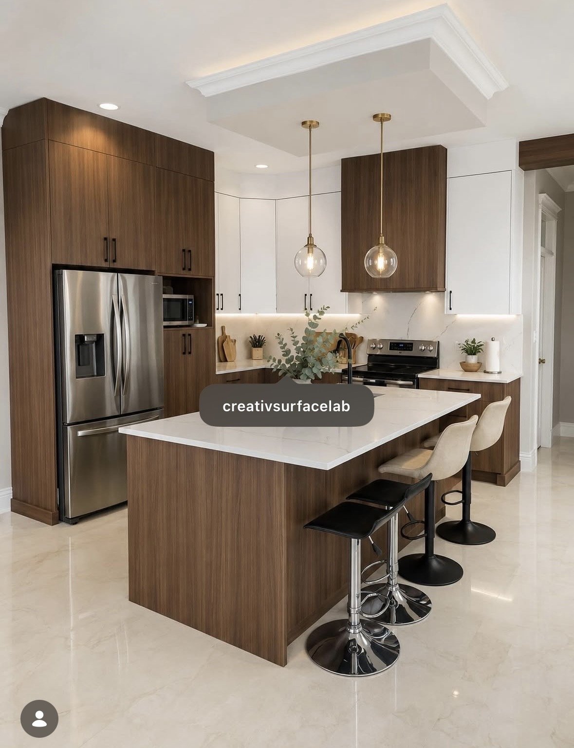 Modern kitchen with premium epoxy flooring in Coquitlam BC