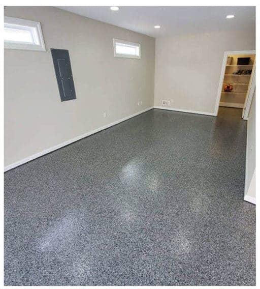 Surrey Basement — Flake Floor — After