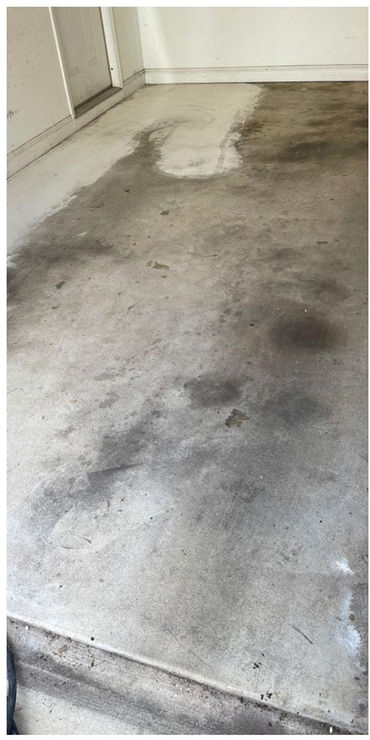 Burnaby Garage — Flake Floor — Before